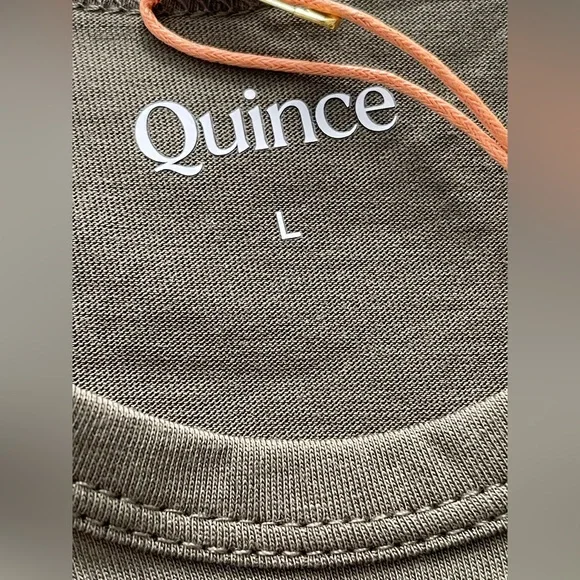 Quince Cotton Modal Double Scoop Neck Tank- Green- Large - Picture 9 of 11